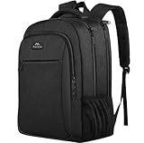 MATEIN Rucksack Herren, Groß Laptop Rucksack 17,3 Zoll Schulrucksack Laptoptasche mit USB Ladeanschluss Anti Diebstahl Business Arbeit Reisen Backpack Teenager Notebook College Tech Damen, Schwarz