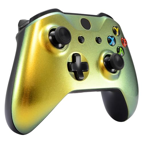 Image of eXtremeRate Gold Green Front Housing Shell Faceplate for Xbox One S & Xbox One X Controller (Model 1708) - Controller NOT Included