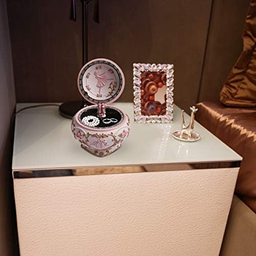 J JHOUSELIFESTYLE Anastasia Music Box, Ballet Shoes Rotating as the Music Plays Tune Swan Lake, Great Ballerina Musical Box, Vintage Music Boxes for Women, Daughter, Granddaughters, Girls