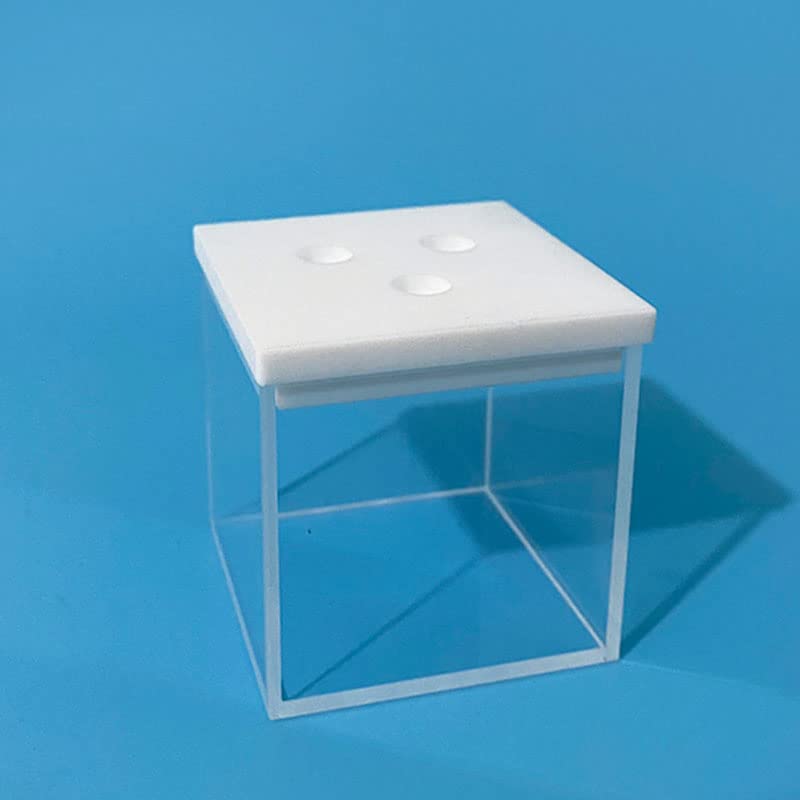 The Square Quartz Transparent Catalytic unsealed electrolytic Cell can Penetrate Ultraviolet Light Above 200nm (Length: 50mm * Width: 50mm * Height: 50mm)