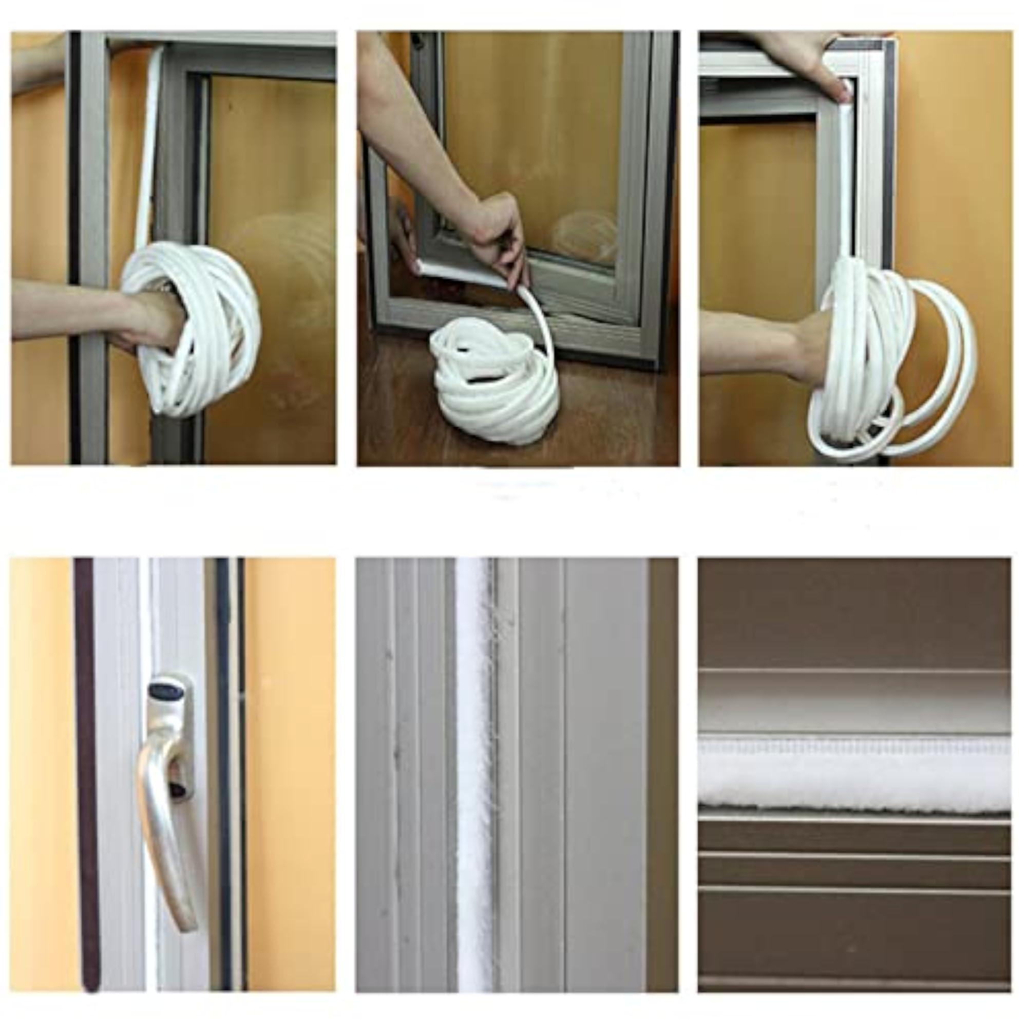 2x32.8ft Self-Adhesive Brush Seal Weatherstrip for Doors & Windows