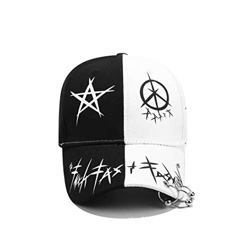 XibeiTrade Unisex Graffiti Baseball Cap Hiphop Black White Hat Fashion for Men Women (Ring Black) steampunk buy now online XibeiTrade Unisex Graffiti Baseball Cap Hiphop Black White Hat Fashion for Men Women (Ring Black) steampunk buy now online