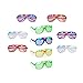 Relaxdays 10 x Partybrille mit LED, Atzenbrille für Karneval und Fasching, Gitterbrille für Kinder, Blinkend mit Farbwechsel
