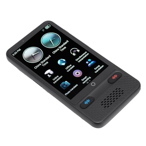 Traducteur de langue tactile portable ABS de 3,54 pouces avec assistant IA