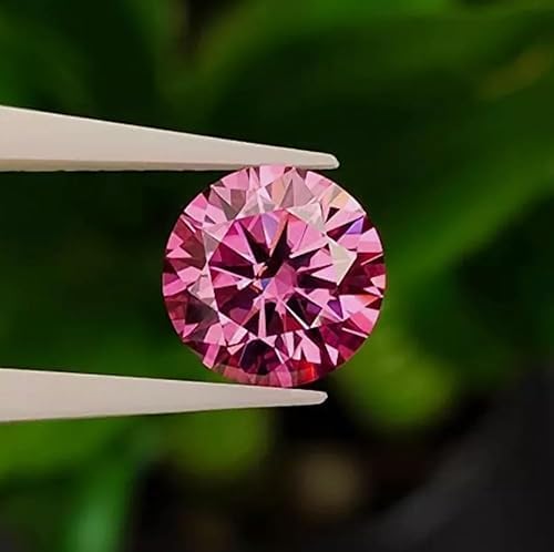 3.00 Ct Pink Lab Grown Diamond Certified Round Cut D Grade 10x10x6 MM Loose Gemstone for Crafting & Necklace Ring Bracelet Jewelry
