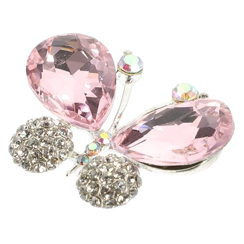 Lurrose Schmetterlings-brosche Aus Kristallglas Dekorativer Aufnäher Für Kleidung Schuhe Taschen Schmuck Dekoratives Zubehör