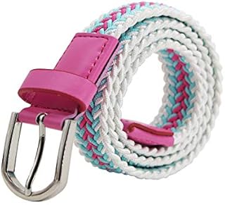 Boys' belts Girls' belts Multicolor elastic 2.5 cm width 80 cm length Fashionable and durable elastic belt with Nickel-free metal buckle, suitable for children and slim women