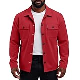 Generisch Herren Jacke Winter Winterjacke Teddyjacke Mantel Anorak Herren-Sweatshirt Wintermantel Lang Warm Parka Rot L