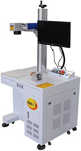DIHORSE 30W Fiber Laser Engraving Machine Marking and Engraving Area 4.33" x 4.33" for Metal (MAX, 30W, 4.33" x 4.33", 50MM Rotary Axis)