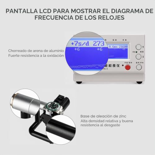 Miniatura 4 de Swansoft Timegrapher No.1000 - Comprobador De Relojes Multifuncional, Cronómetro De Relojero, Herramienta De Calibración De Relojes Mecánicos Enchufe De La Ue