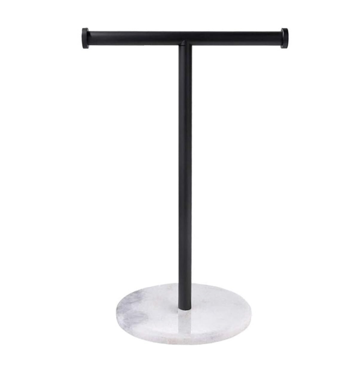 DKRAHRJJ Towel Rack, Towel Holder Stand, T-Stowel Stand for Bathroom Vanity Countertop/Black+White/26 * 42Cm