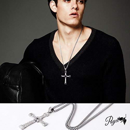 Poyel ネックレス メンズ 十字架 クロス ロザリオ アクセサリー メンズネックレス ワイルドスピード ドミニク ドムヘッド ジュエリーボックス ジュエリー クロス セット Whenbuy Jchere Com