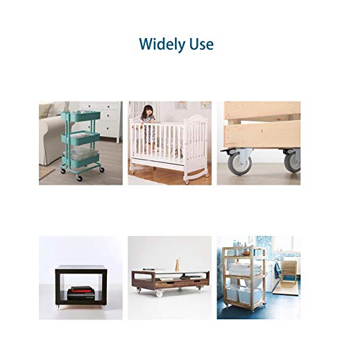 Gozola A180-RC2 Howdia 4 Pack 2 Inch Nylon Plastic Replacement Caster Swivel Furniture Wheels Floor Protecting Office Chair Swivel Caster Threaded Stem thumb #8