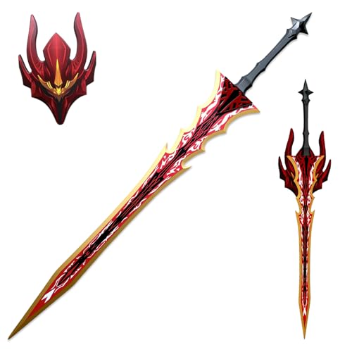 49" Anime Yegrithe Cosplay Sword Shadow Sword Cosplay Weapon Metal with Hanging Board,for Role-Playing,Display,Collection,Decor by Heartcos - Used condition - US$85.49