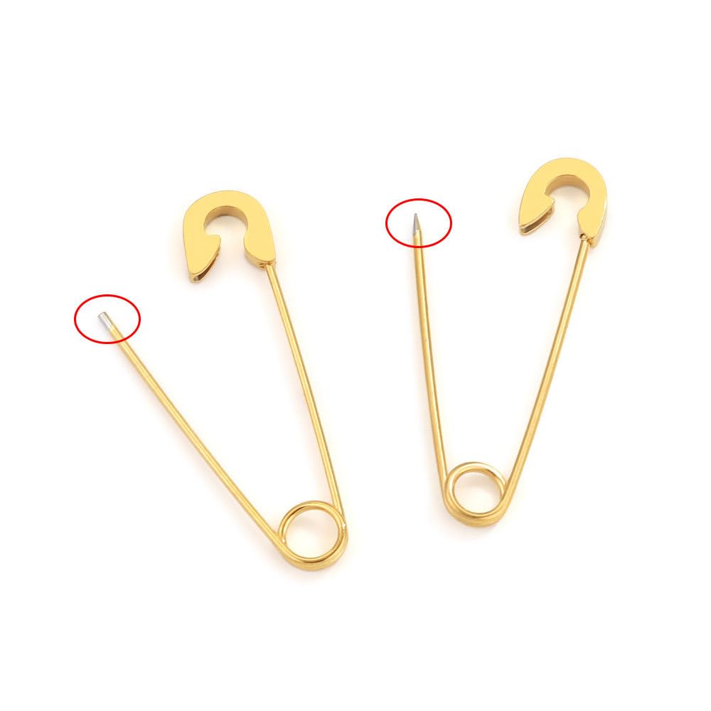 Alfiler De Seguridad Grande De 38 Mm Y 30 Piezas, Broche Simple De Acero Inoxidable, Alfiler De Insignia De Ropa Y Equipaje Hecho A Mano, Utilizado para Accesorios De Joyería De Bricolaje