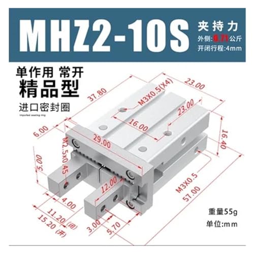 Cylindre pneumatique MHZ2-25D pince de prehension precision - 2