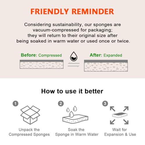 image for AIDEA Sponges Kitchen, Heavy Duty Scrub Sponge-24Count, Sponges for Di