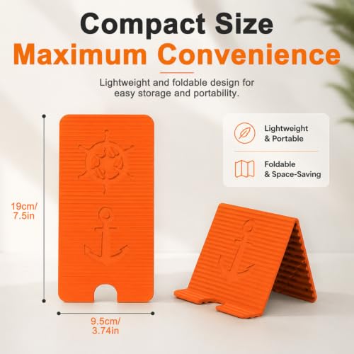Image of ZORBES Silicone Phone Stand Aluminum Core Foldable Tablet Holder | Multi Angle Adjustable Support for Smartphones Tablets Laptops in Home Office or Travel Use