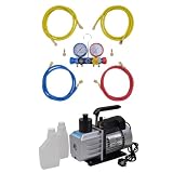 ZXQVLMRS Vakuumpumpe 50 L/min Klimaanlagen 4-Wege-Verteiler Manometer Set