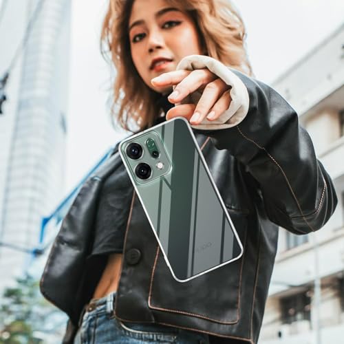 Image of Jkobi Back Cover for Oppo Reno14 5G | Oppo Reno 14 5G (Silicone Clear Shockproof Case with Camera Protection | Soft and Flexible | Transparent)