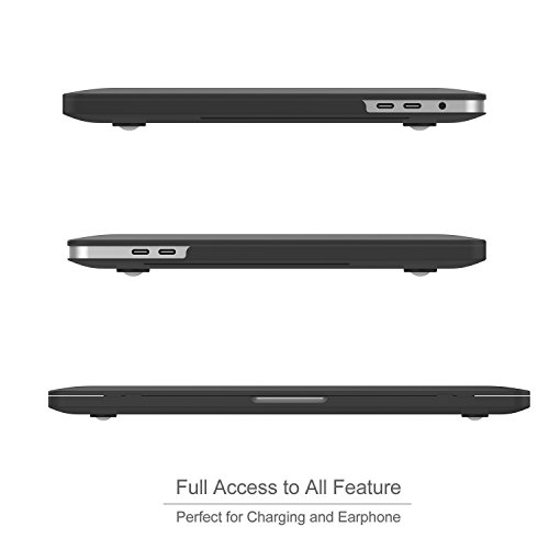 Image of ProCase for MacBook Pro 15 2019 2018 2017 2016 A1990A1707 with Touch Bar, Hard Shell Case and Keyboard Cover for 2016-2019 MacBook Pro 15 -Black.