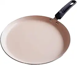 Panquequeira Frigideira Antiaderente 22cm com Cabo Antitérmico Revestimento Cerâmico Starflon Premium Compatível com Lava Louças Fogões a Gás Elétricos Fácil Limpeza