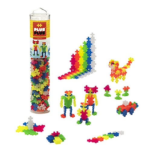 Plus Plus – Open Play Tube – 240 Piece Neon Color Mix – Construction Building Stem | Steam Toy, Interlocking Mini Puzzle Blocks For Kids #TOP1