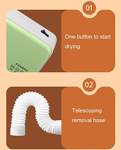 OSBELE Mini Draagbare Wasdroger Elektrische Wasdroger, Negatieve Ion Zuiverende Droger Sterilisatie Wasdroger Verwarming, Laag Geluid, Energiebesparing, Huishouden, Reizen, Kleding - Image 4