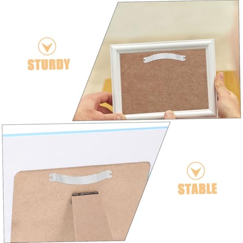 Image of KICHOUSE 100pcs Picture Frame Hardware Metal Spring Clips Backing Clips for Easy Hanging Home Office Securely Fixes Photos and Artwork