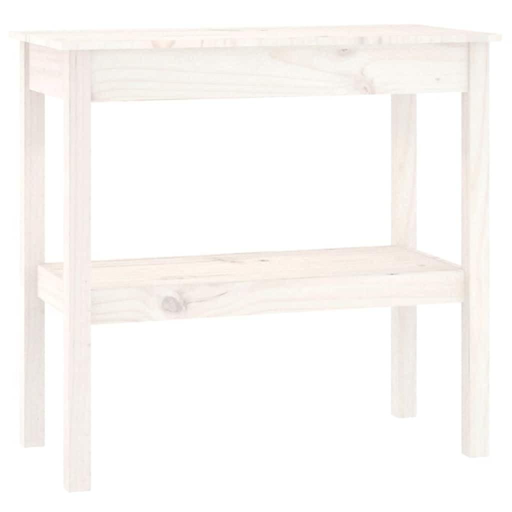 vidaXL Console Table d'Entrée - Table d'Appoint Meuble de Salle de Séjour Blanc 80x40x75 cm