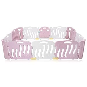 Baby Vivo Baby Box Tweelingbox Kruipbox Krabbelpark Speelbox Veiligheidshek Playpen Baby van kunststof 14 elementen in…