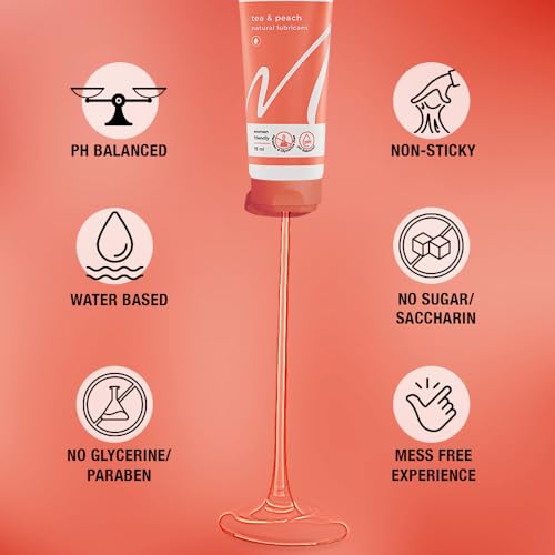 Image of MsChief Lube & Vibrato Combo, Tea & Peach Natural Lubricant - 75ml with Aloe Vera & Sea Buckthorn, Sugar Free, Natural, Vegan, Paraben Free