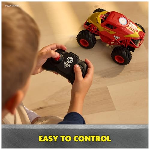 Image of Monster Jam Marvel Iron Man RC Truck, 1:24 Scale | Remote Control Truck Toy, Durable Construction, Authentic Design, Easy to Use Remote, Pretend Play Gifts for Kids Ages 4+