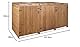 XL 3er-/6er-Mülltonnenverkleidung HWC-H74, Mülltonnenbox, erweiterbar 126x238x98cm Holz FSC® - braun
