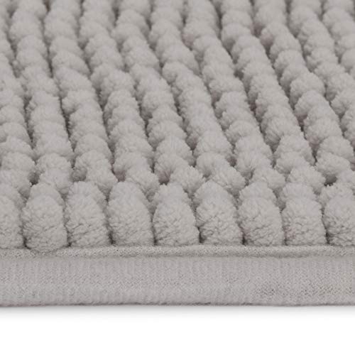Tapis de douche moelleux gris clair pour sortie de bain cocooning - 8