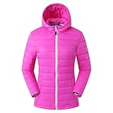 Talla: XS (mujer) Amazon Marka: Eono Essentials - Chaqueta térmica guateada para mujer (rosa, XS)