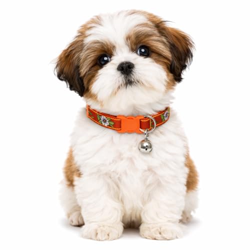 Image of Emily Pets Cat Collars with Bells Breakaway Kitten Collar and Adjustable 5.1-7in Cute Kitty Collar for Girl Boy Cats,Pet Gifts Accessories Supplies Stuff (Color May Vary)