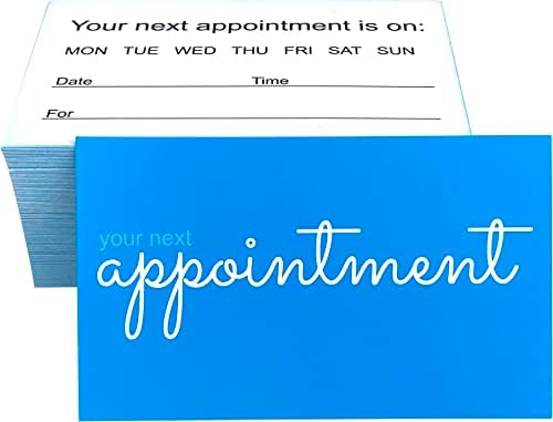 Watercolor Appointment Reminder Cards - Pack Of 500 Blue Business Cards