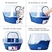 petphabet Covered Litter Box, Jumbo Hooded Cat Litter Box Holds Up to Two Small Cats Simultaneously,Extra Large (Navy Blue)…