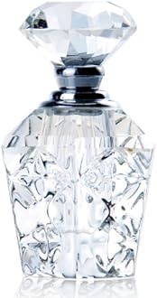 H&D Clear Art Carved Crystal Empty Mini Refillable Perfume Bottle