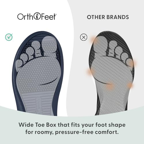 Image of Orthofeet Maui Orthopedic Women Walking Sandal | Adjustable, Stretchable, Breathable with Anatomical Arch Support, Ergonomic Cushioning, Wide Toe Box for Casual Outings
