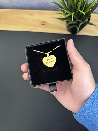 Variante de Genérico collar nombre personalizado corazón dorado 45cm