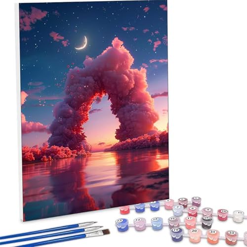 �������G ��, ���i �����h��G �L�b�g DIY ��l ���S�Ҍ��� �f�W�^�����G ��h�� Paint by Numbers for Adults �A�N�����y�C���g ���ʉ� �z�[�� �I�t�B�X���� �M�t�g ��H�| �|�p��h�� �G���� �C���e���A �Ǐ��� 100