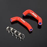 G-PLUS Silicone Radiator Coolant Tube Hose Kit Clamps Compatible With Honda Ruckus/Zoomer 50cc All Years Red