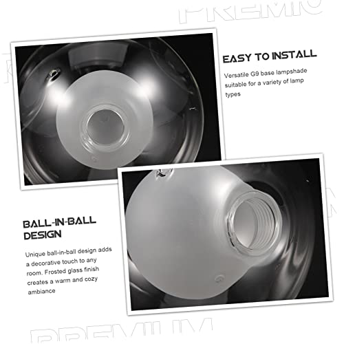 Image of Glass Lamp Shade Base Decorative Ceiling Light Shade Replacement for Pendant and Chandelier Lighting