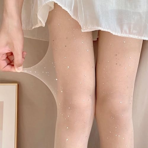 lisenraIn Women Teen Girls Y2K Rhinestone Tights Sparkly Sequin Pantyhose Party Goth Sheer Mesh Stockings Hosiery2