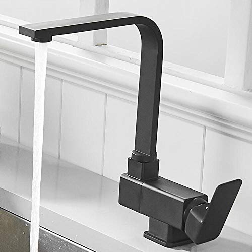 Robinet de cuisine pliable noir et laiton idéal pour fenêtre intérieure