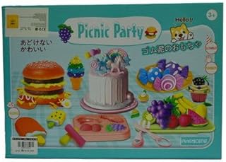 طقم طعام حفلات النزهات، ألعاب طعام تظاهرية للأطفال مكونة من برجر، وكيك، وآيس كريم، متعددة الألوان