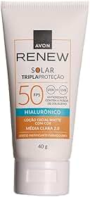 Renew Solar com Ácido Hialurônico Fps 50 Cor Média Clara 2.0 40g