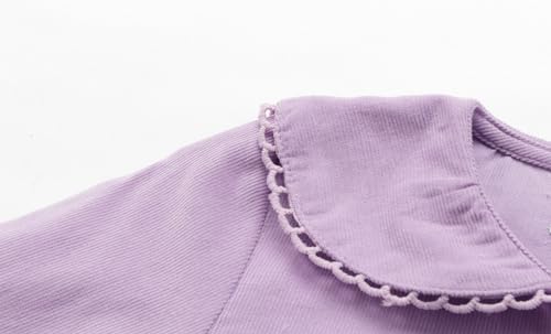 Image of Mud Kingdom Little Girls Corduroy Shirt Button Down Long Sleeve Lace Collar